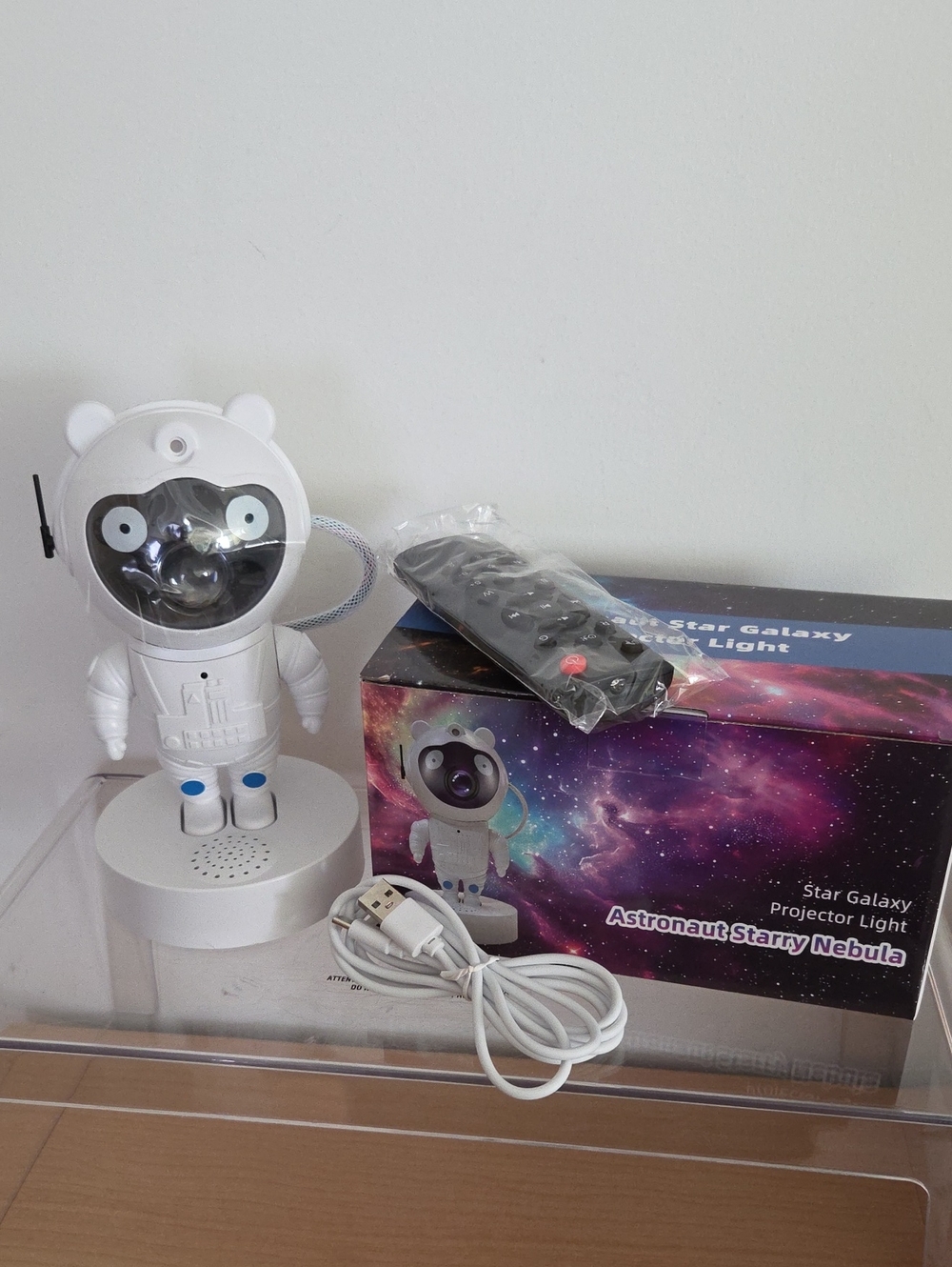 Astronaut Starry Nebula Projector Light - White...NIB
